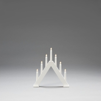 KONSTSMIDE LED Schwibbogen 7-flammig, Holz, weiß, 21W, 8lm, L50mm