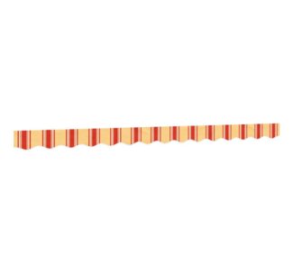 vidaXL Markise Markisenvolant Gelb und Orange Gestreift 3,5 m (1-St)