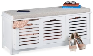 Sitzbank mit Stauraum weiß