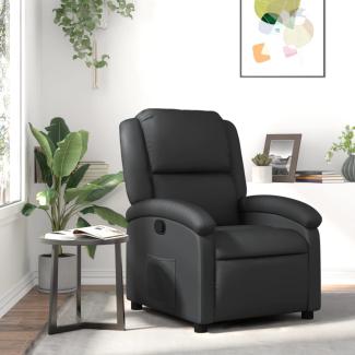 vidaXL Relaxsessel Schwarz Echtleder 371789