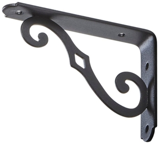 SO-TECH® Wandregalhalter Regalkonsole RK17 schwarz Tragkraft max. 30 kg pro Paar, 1-tlg, 125 x 90 mm
