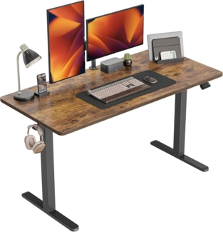 Höhenverstellbarer Elektrischer Schreibtisch 140x60 cm T-Beine Stahl