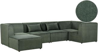 Sofa mit Ottomane LEMVIG Dunkelgrün