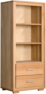 Regal Genf 139 cm 2 Schubläden - Kernbuche Massivholz geölt