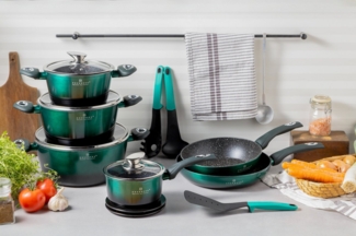 Edenberg Topf-Set Stylische Töpfe in 5 Farben – Modernes Design & Hervorragende Qualität, Keramik, Aluminiumguss, Edelstahl (Verleihen Sie Ihrer Küche neuen Glanz und genießen Sie jeden Kochmoment mit einem Topfset, das Stil, Qualität und Alltagstaugli...