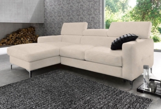 COTTA Polstergarnitur Sammy, (Set), Set: bestehend aus Ecksofa und Hocker, Ecksofa wahlweise Bettfunktion