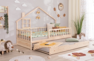 Hausbett Bodenbett "Loki" 90x200 Kiefer Massiv