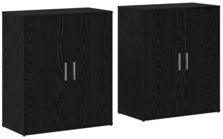 vidaXL Hochboard 2 pcs Schwarz Eichen-Optik 60 x 31 x 70 cm 3365552