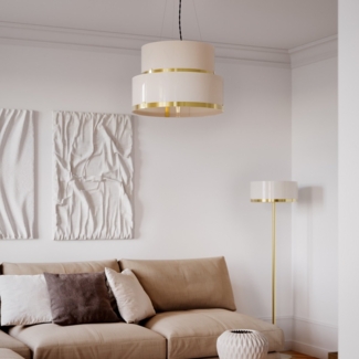 By Rydéns 4211010-6509 Marcel 50 Pendelleuchte messing weiß