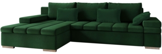 Ecksofa Bangkok mit Bettkasten und Schlaffunktion (Farbe: Manila 35, Seite: Links)