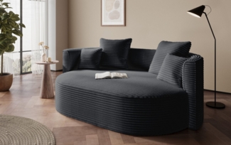 LeGer Home by Lena Gercke 2,5-Sitzer ISALIE, rundes Loungesofa, mit Kissen, perfekt gepolstert, moderne Stoffe, mit 4 Zierkissen, extra große Sitzfläche