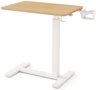 COSTWAY Laptoptisch, Beistelltisch für Bett mit Rollen, höhenverstellbar
