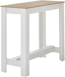 MODESTO Bartisch in Artisan Eiche Optik / Weiß - Moderner Hochtisch für Küche & Esszimmer - 115 x 103 x 50 cm (B/H/T)