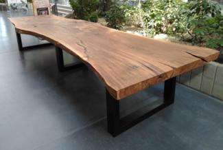 Casa Padrino Beistelltisch Casa Padrino Luxus Konferenztisch Braun / Schwarz 460 cm