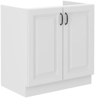 Spülenschrank 80 cm Stilo Weiss Küchenzeile Küchenblock Küche Einbauküche