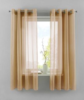 Gardinenbox Gardine, Ösen (2 St), transparent, Voile, 2er Set Transparent »Basel« Bleiband Store 20332TR2