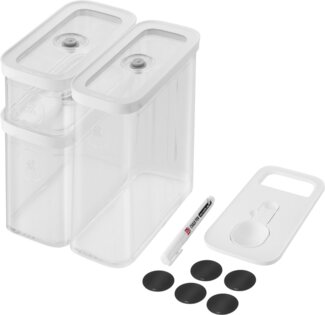 Zwilling Vakuumbehälter CUBE Set M, Kunststoff, (Set, 5-tlg), modulare, stapelbare Aufbewahrungsboxen