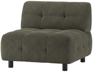 Modulsofa Louis Element aus Rippstoff, Grün