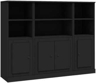 vidaXL Highboards 3 Stk. Schwarz Holzwerkstoff 3185304