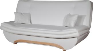 Klick-klack-Sofa Schlafsofa GIANA in Kunstleder Weiss