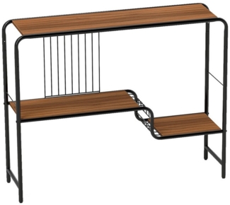 COSTWAY Konsolentisch, Flurtisch mit 2 Ablage & Metallrahmen, 99x27x79cm
