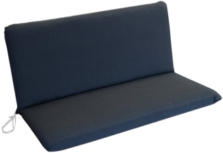 TPFGarden Bankauflage ATLANTA, Polsterauflage - 2-Sitzer Gartenbankauflage - anthrazit - 98x44x44cm