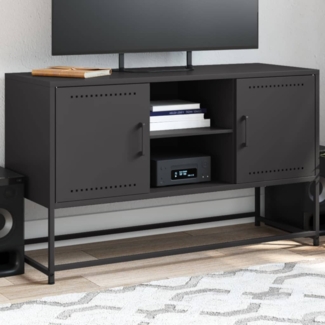 vidaXL TV-Schrank Schwarz 100,5x39x60,5 cm Stahl 846512