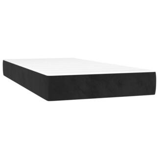 vidaXL Taschenfederkernmatratze Schwarz 80x210x20 cm Samt 4016560