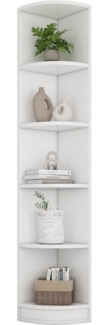 Merax Bücherregal, 1-tlg, Eckbücherregal mit 5 Ebenen, Lagerregal Aktenschrank 42 x 30 x 180 cm