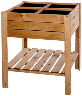 stabiles Hochbeet aus Holz, 80x80 cm, Kräuterbeet, Pflanzkasten
