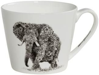 Maxwell & Williams DX0510 Becher 450 ml MARINI FERLAZZO African Elephant, Porzellan, in Geschenkbox