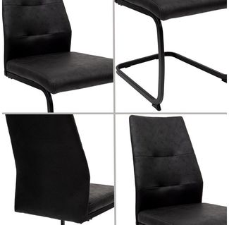 TRISENS Freischwinger Alessio (Stück, 2 St), Schwingstuhl mit robustem Metallgestell in Lederoptik