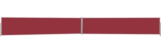 vidaXL Ausziehbare Seitenmarkise 140x1200 cm Rot 313392