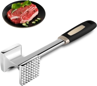 RWEUOQ Fleischklopfer Doppelseitiger Fleischklopfer, Fleischhammer, Meat Tenderizer, Schnitzelklopfer, für Steak, Huhn, Schwein, Schnitzel, Rindfleisch