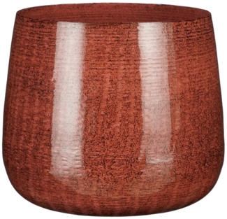 Mica Decorations Blumentopf Eisen Benson Ø 23 x 20 cm dunkel rot