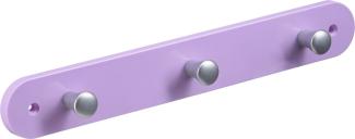 Hettich Garderobenleiste 3 Haken 28,0 x 4,0 x 0,8 cm rosa