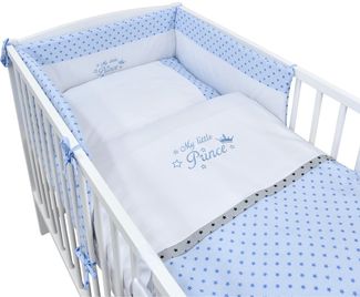 Baby-Delux Komplettbett Babybett Mia Bettset 3-Tlg Betttasche, 9-tlg, Kinderbett 60x120 cm weiß, Bettset verschiedene Designs