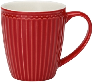 Greengate Becher Alice Becher mit Henkel red 0,4 l, Stoneware