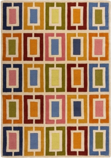 FLAIR RUGS Wollteppich Retro Blocks, rechteckig, Höhe: 10 mm, Retro Blocks geschnitzter Wollteppich