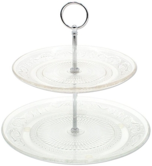 Dekohelden24 Etagere Etageren in unterschiedlichen Größen aus Glas oder Porzellan, Glas