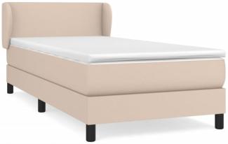 vidaXL Boxspringbett mit Matratze, Härtegrad: H2 Cappuccino-braun 80 x 200 cm