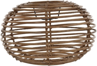 Krines Home Lampenschirm Lampenschirm Retro echtes Rattan Gestäbter Design Hängelampen Ø40cm, ohne Fassung Schirm für Deckenlampen Deckenleuchten