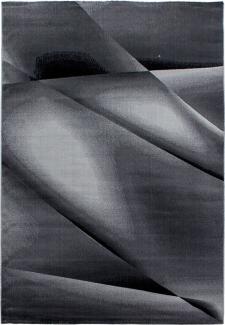 Kurzflor Teppich Matteo Läufer - 80x150 cm - Schwarz