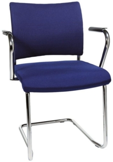2 Stück Forum Besucherstuhl Visit20 mit Polster, blau