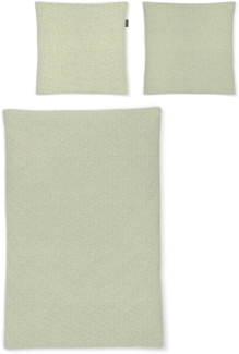 Irisette Seersucker Bettwäsche Set Easy 8514 grün 155 x 200 cm + 1 Kissenbezug 80x80 cm