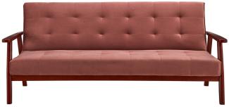 Schlafsofa 190 x 85 cm 100 % Polyester und Massivholz Rosa