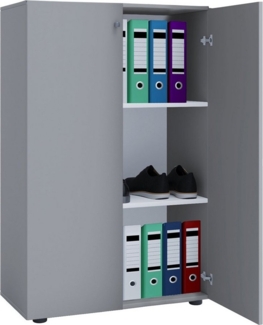VCM Büroschrank Lona 913937 Grau B. 70 x H. 111 x T. 38 cm