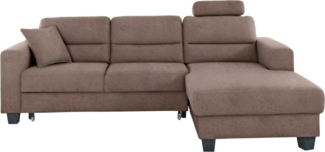 TRENDMANUFAKTUR Ecksofa Chamber, zeitlos und modern, hoher Sitzkomfort, L-Form, wahlweise mit Schlaffunktion