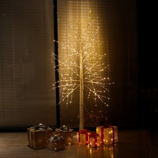 CCLIFE Künstlicher Weihnachtsbaum LED Lichterbaum Weihnachtsbaum Innen und Außen 180cm