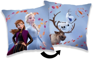 Disney Frozen Dekokissen Kopfkissen (1 Stück) Premium Dekokissen mit beidseitigem Digitaldruck